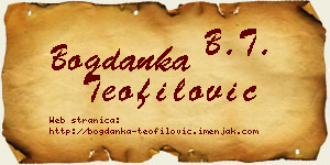 Bogdanka Teofilović vizit kartica